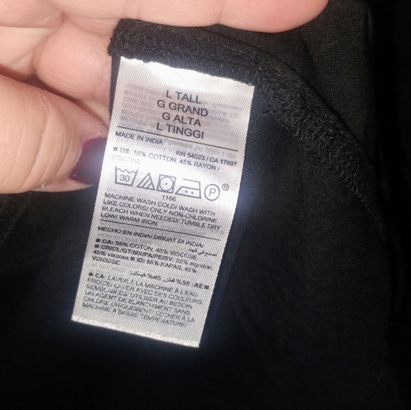 Old Navy Womens Black Eyelet Long Sleeve Peasant Dress Size L Tall - Picture 4 of 7